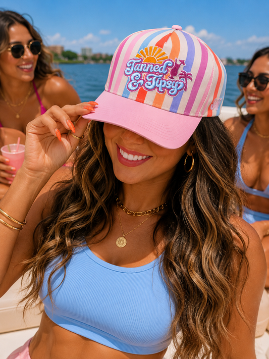 TANNED AND TIPSY TRUCKER HAT