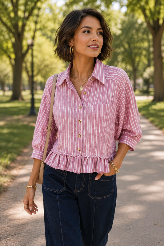 JESSIE TOP - RASBERRY
