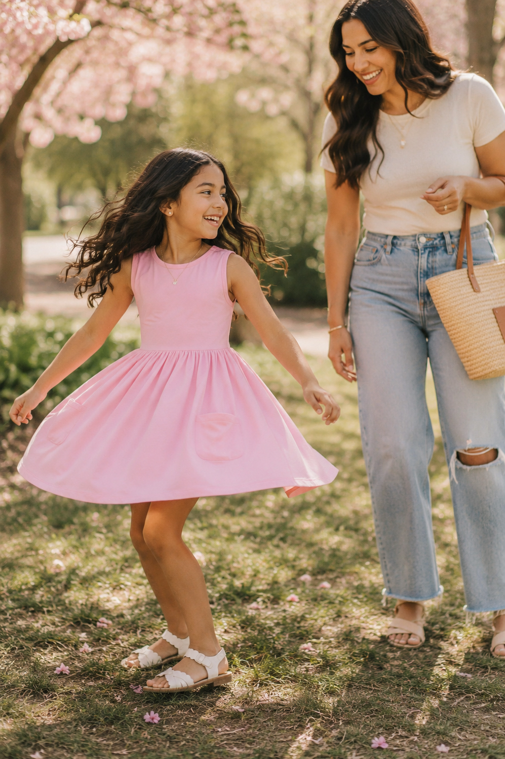 PIPER TANK TWIRL DRESS - BUBBLEGUM PINK