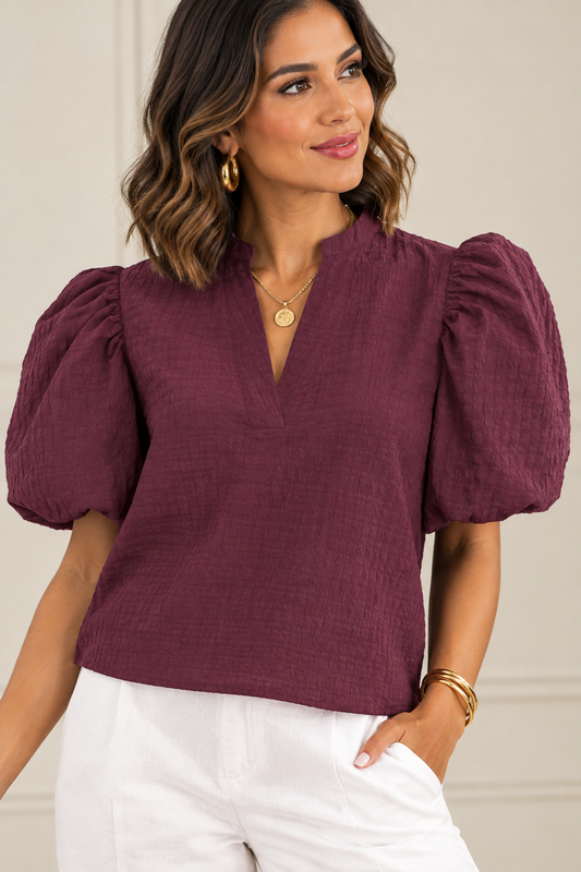 BORN TO GLAM TOP - MAGENTA
