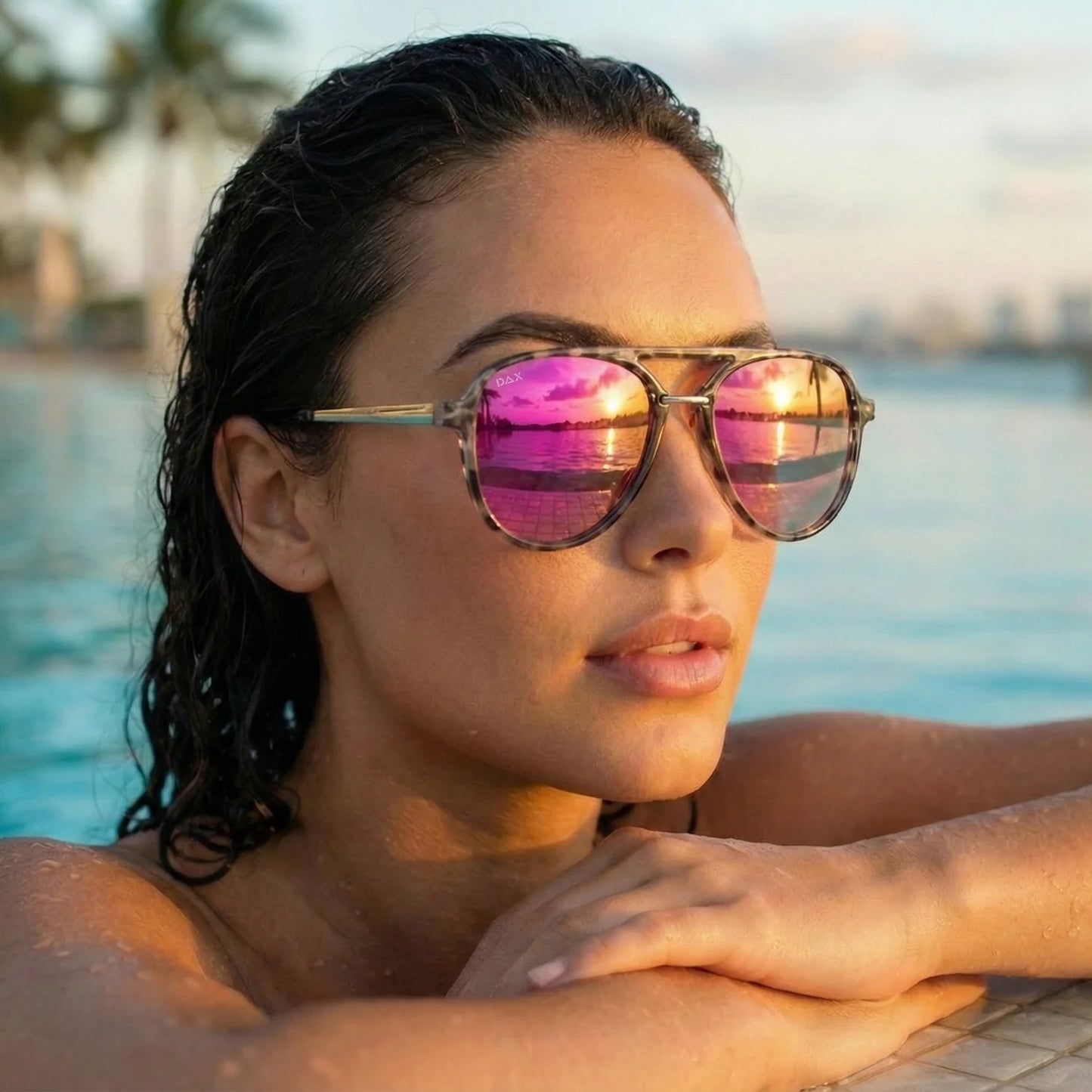 EARHART SUNGLASSES - HOT PINK