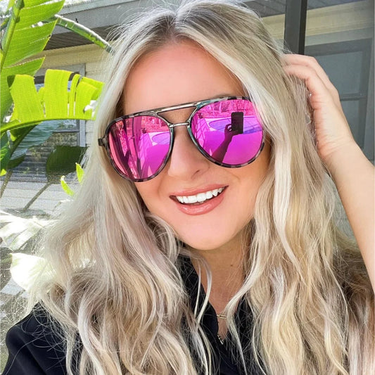 EARHART SUNGLASSES - HOT PINK