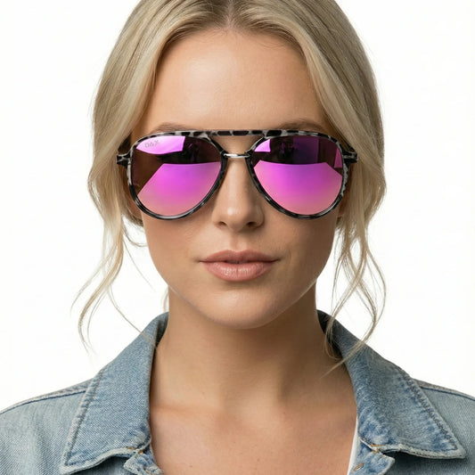 EARHART SUNGLASSES - HOT PINK