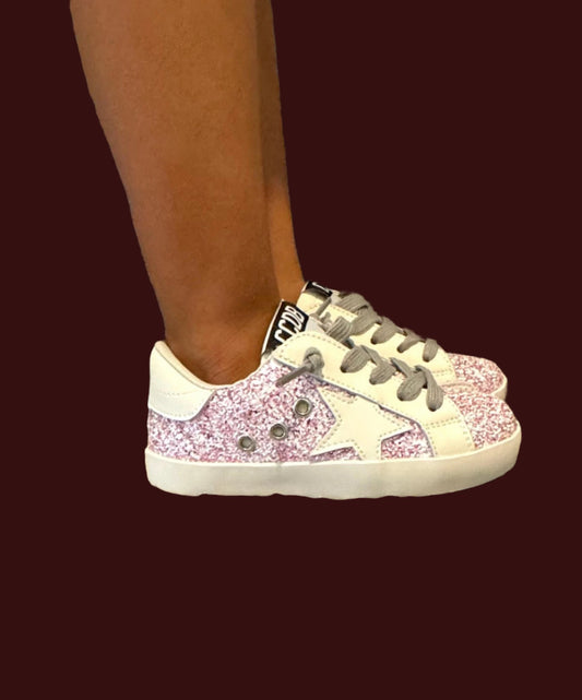 PINK GLITTER SNEAKERS