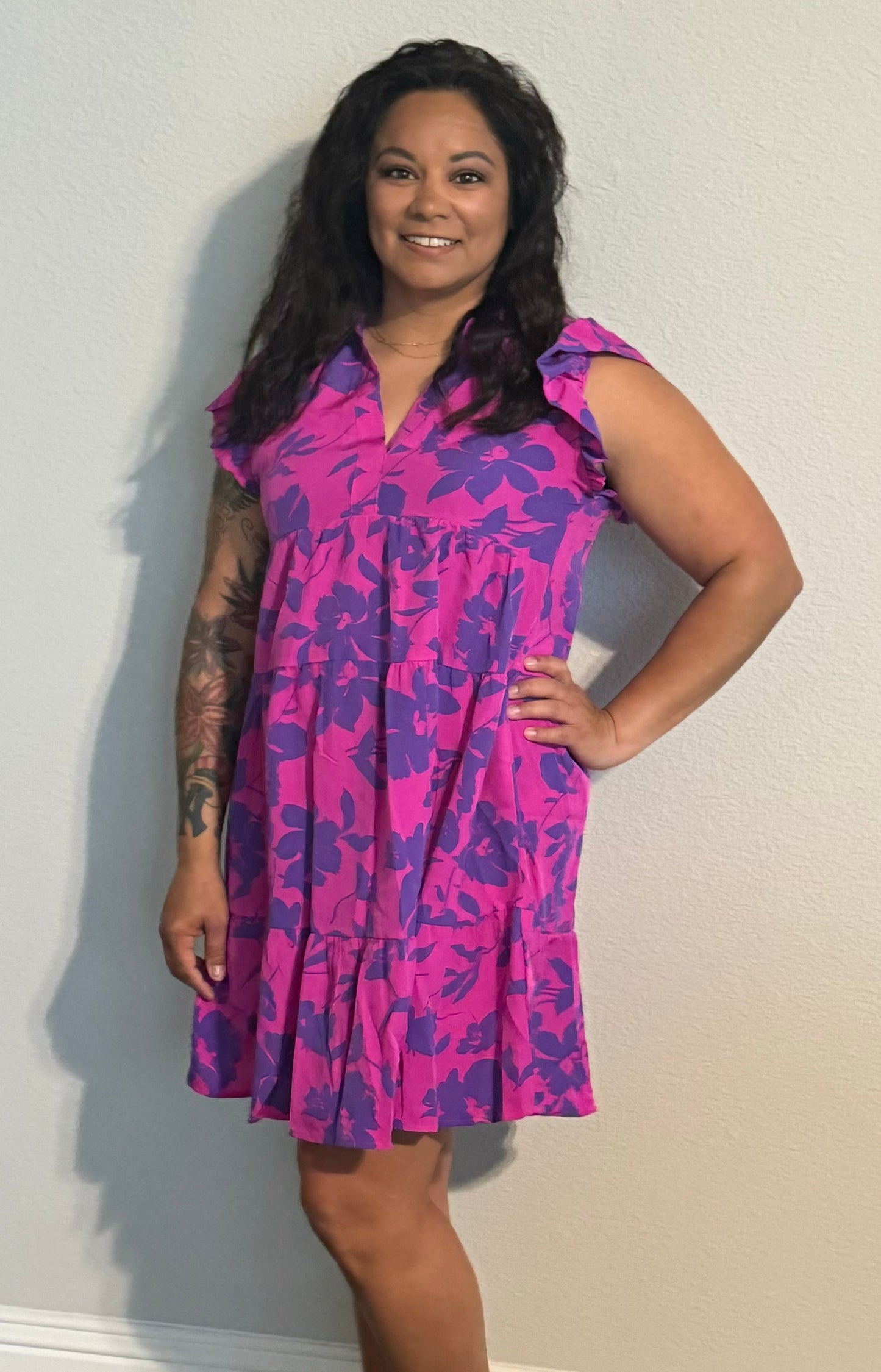 COLOR ME BEAUTIFUL DRESS - MAGENTA