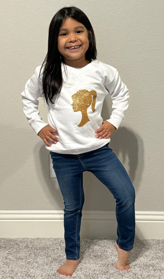 GOLD BARBIE SWEATSHIRT