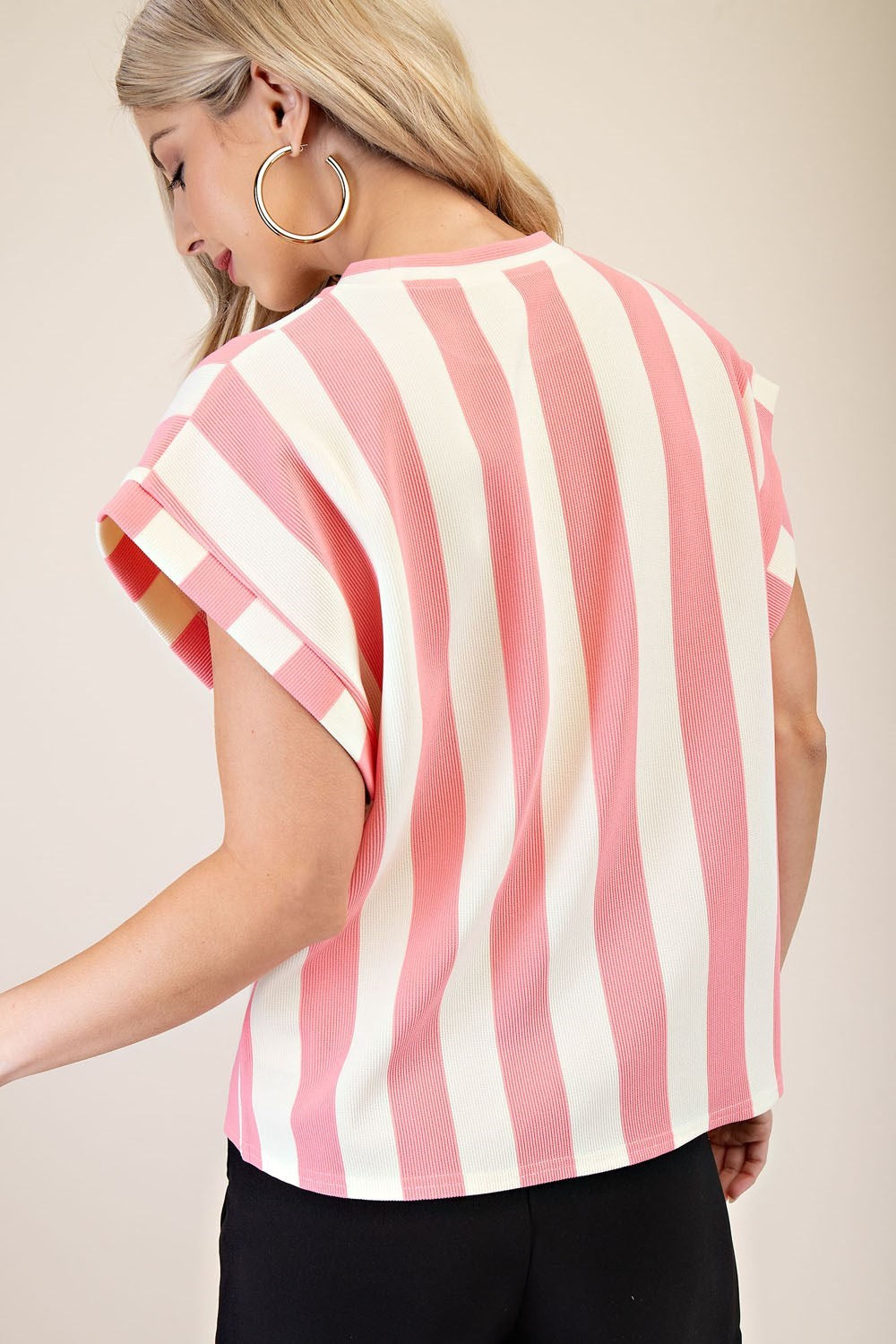 FUN STRIPED TOP - PINK
