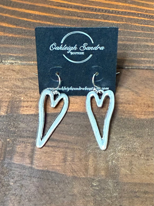 HEART EARRINGS - SILVER