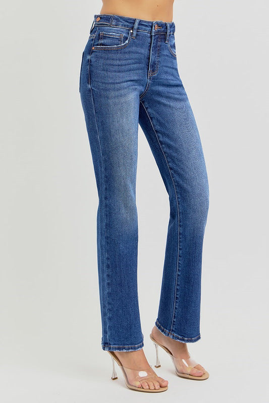 RISEN HIGH RISE ANKLE STRAIGHT LEG