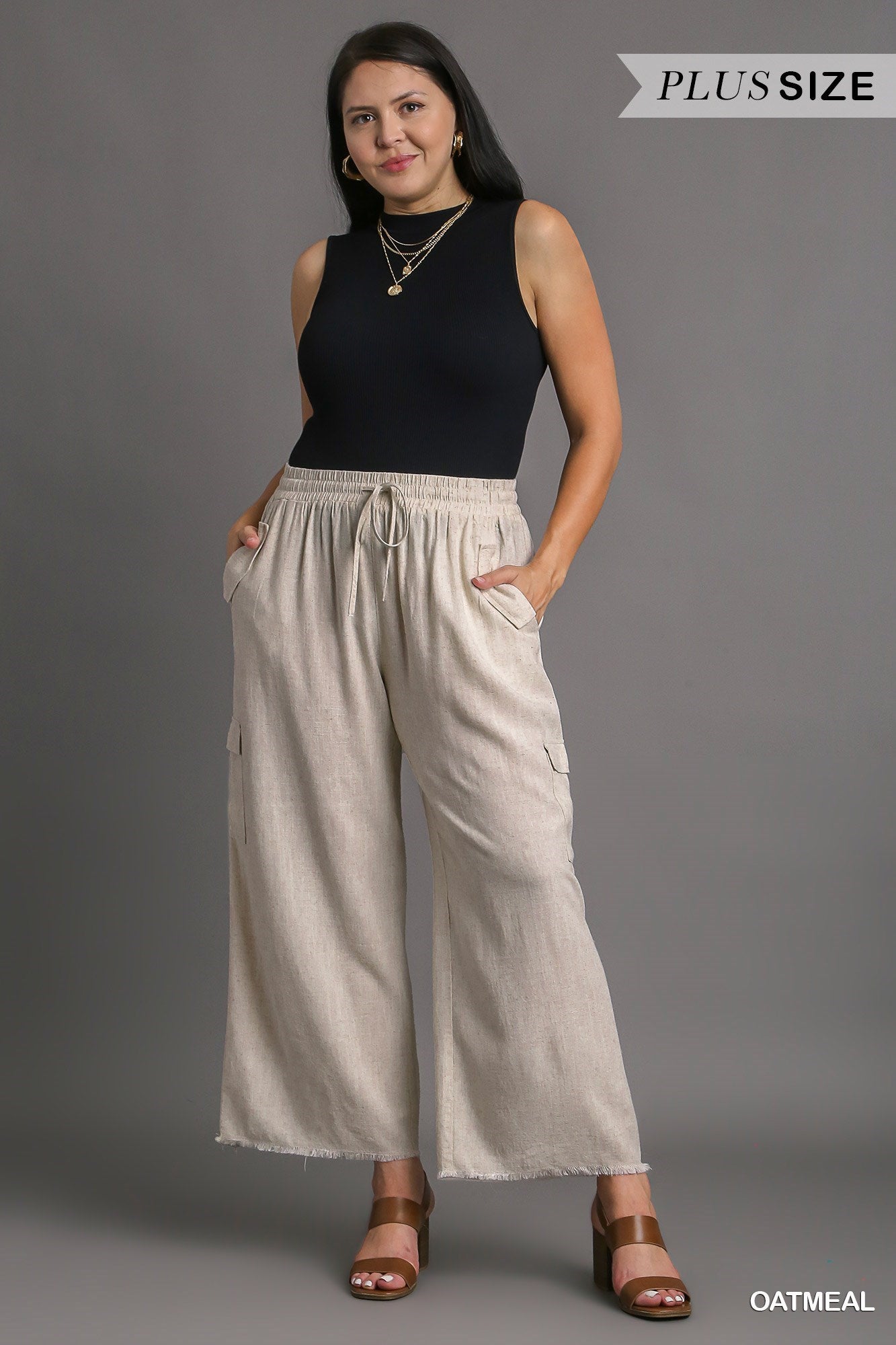 PLUS WALKING THE BOULEVARD PANTS - OATMEAL