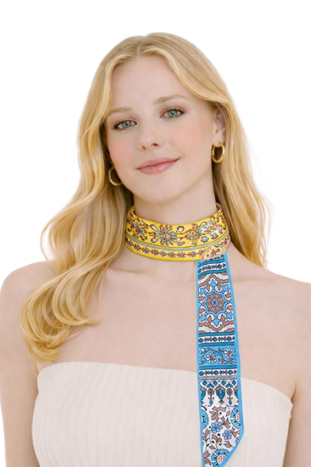 Skinny Bohemian Scarf: Orange