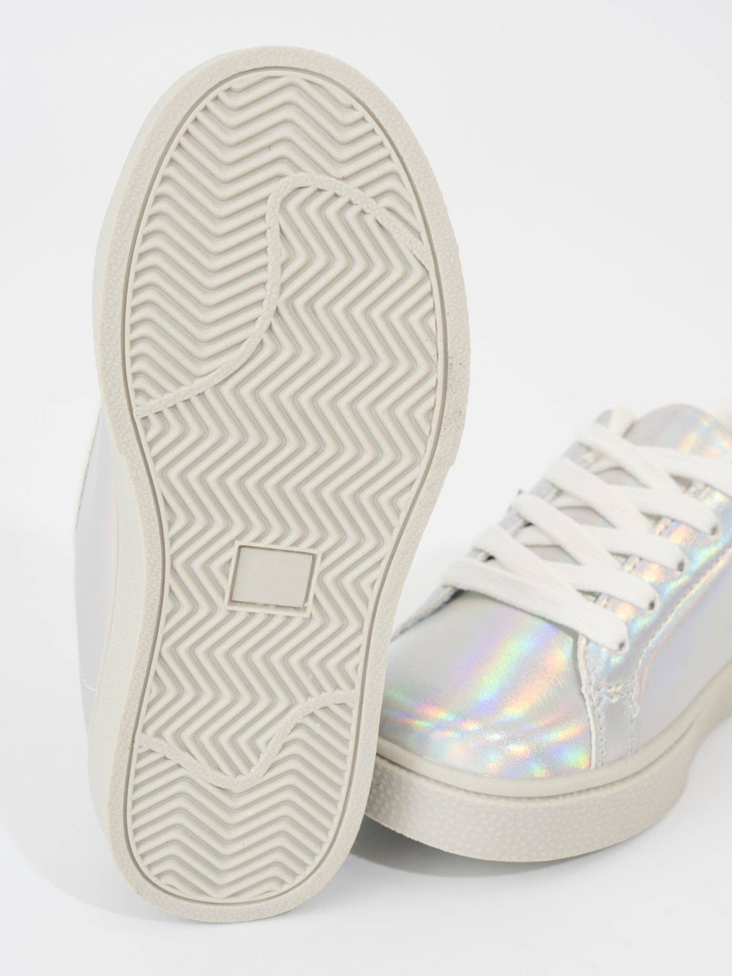 HOLOGRAPHIC SPARKLE STAR SNEAKERS - SILVER