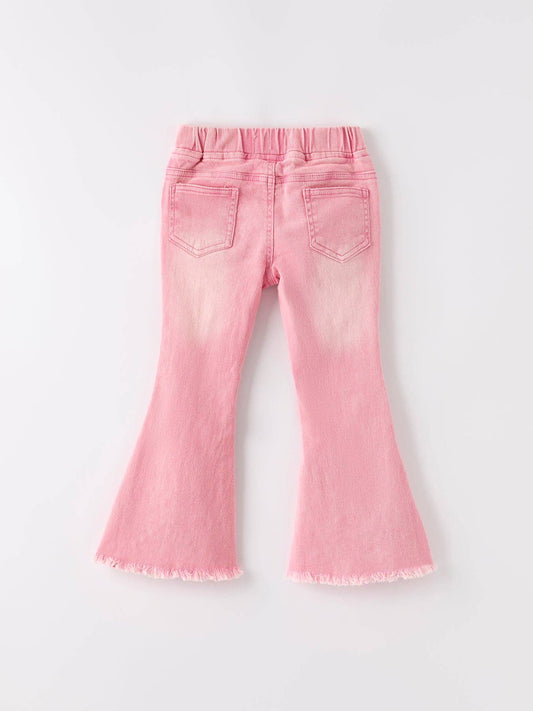 PINK FLARED JEANS