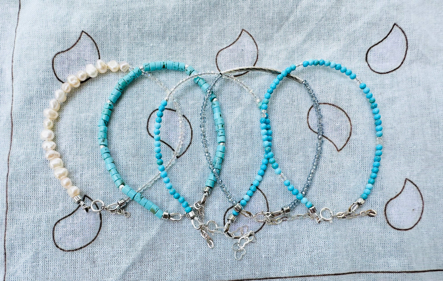 Dainty Turquoise Stacker Bracelet 
