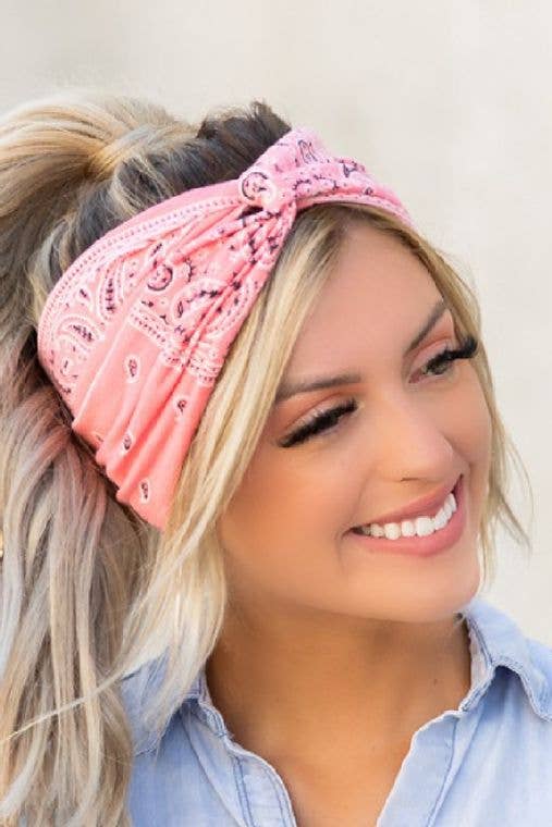 Bandana Headband - available in 7 colors: Red