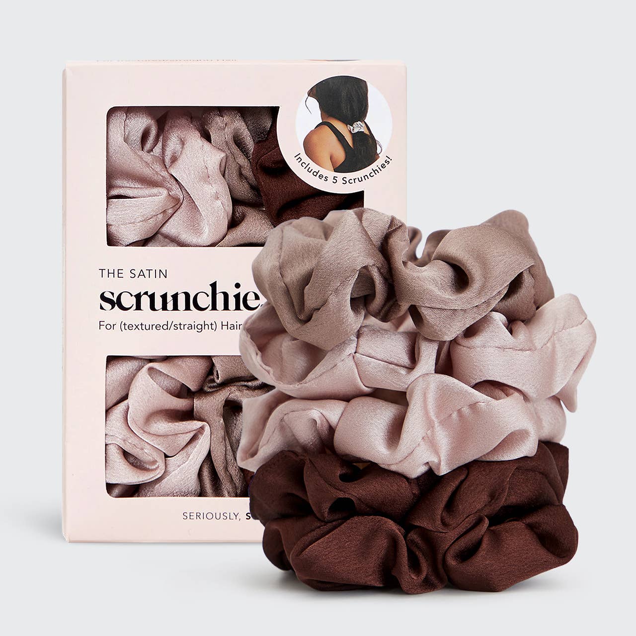 SATIN SLEEP SCRUNCHIES - CAMEO