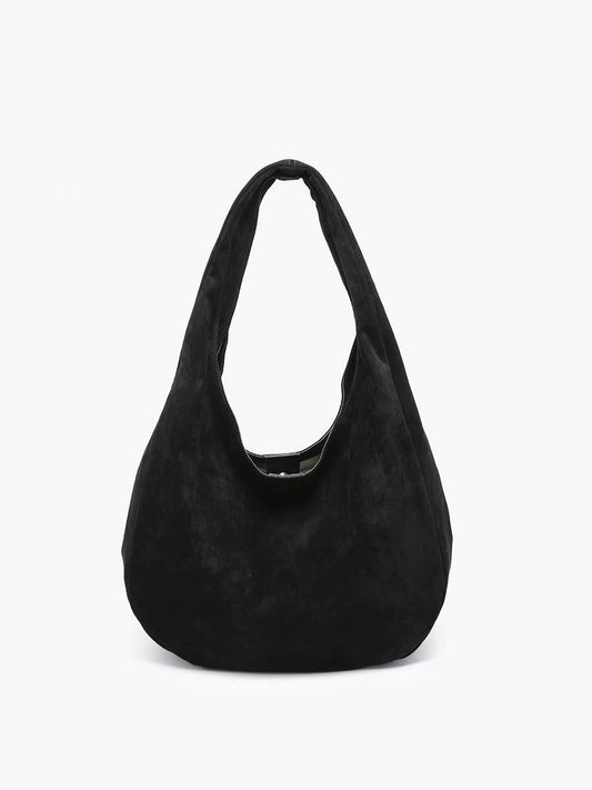 KATHERINE SLOUCHY HOBO BAG - BLACK