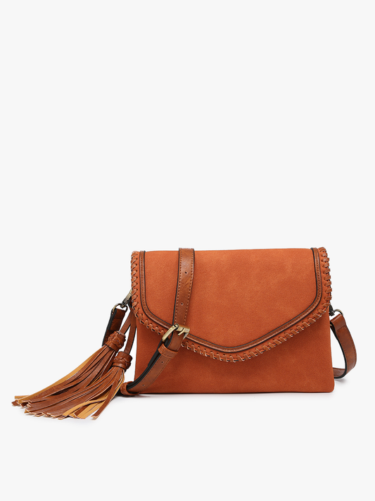 SLOANE SUEDE CROSSBODY - BRICK