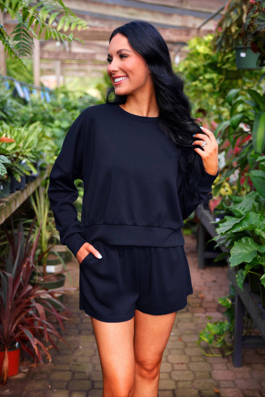 LUNA LUXE PULLOVER SET - NAVY