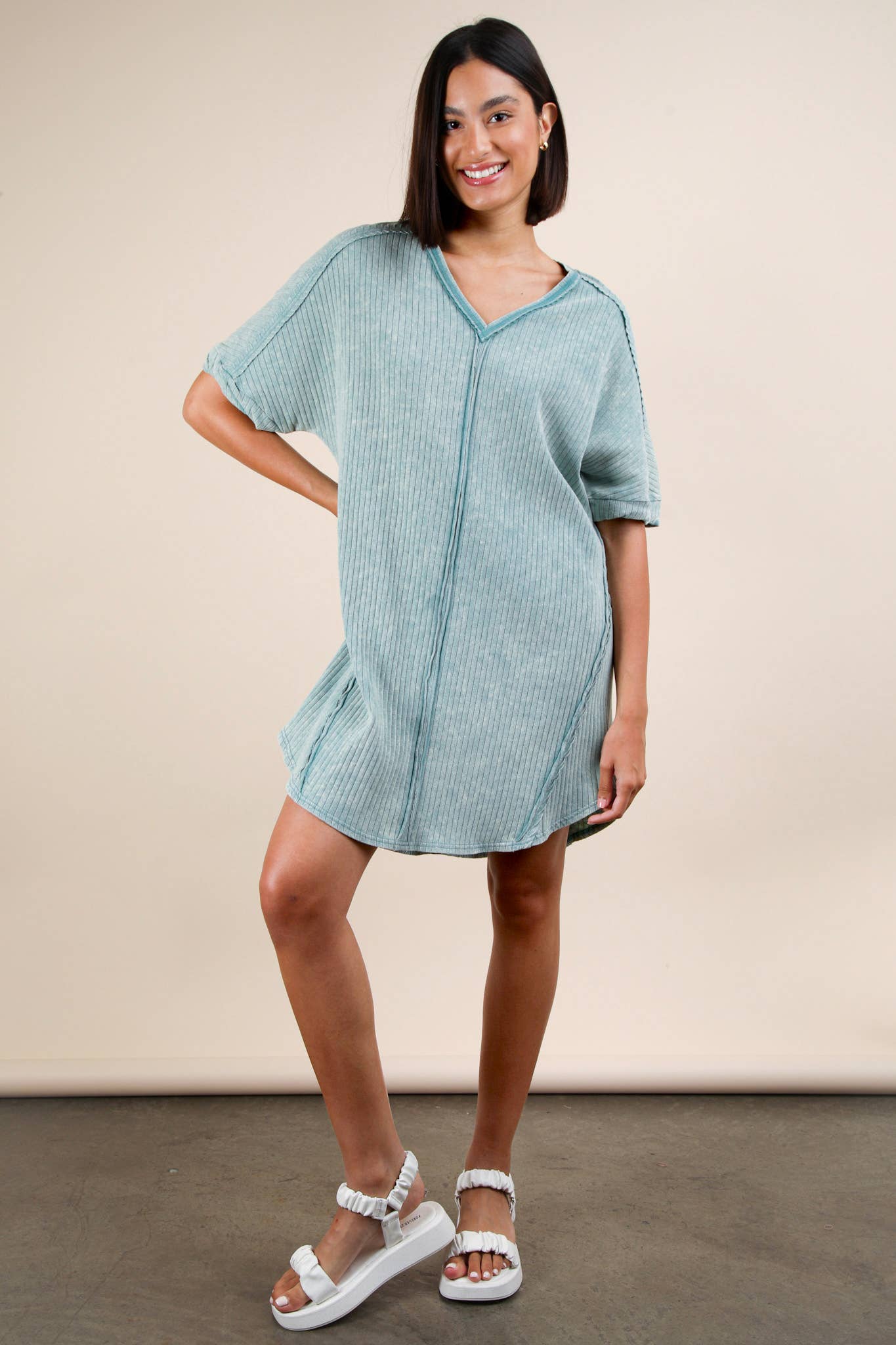 LENA DRESS - SAGE