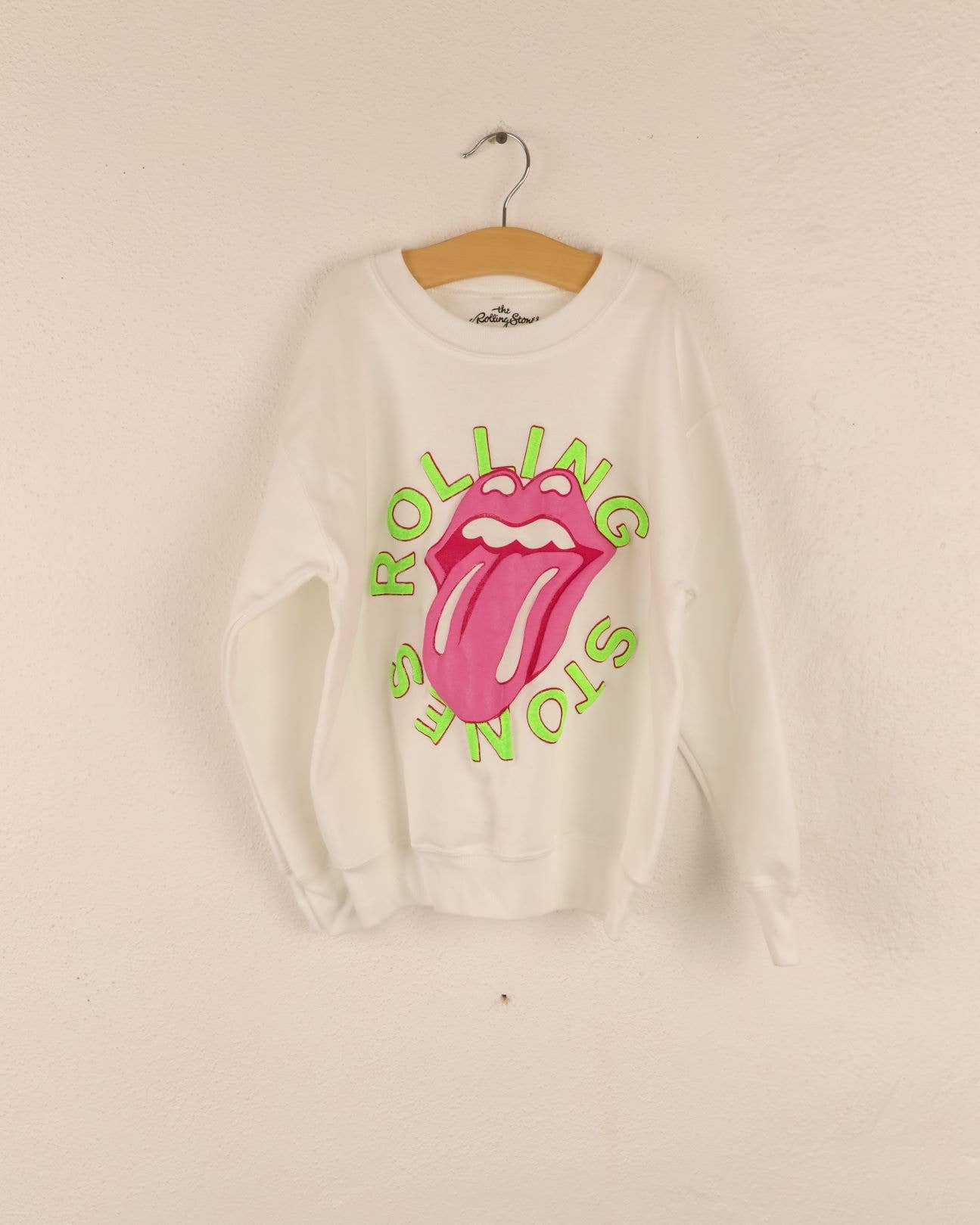 ROLLING STONES NEON PUFF SWEATSHIRT