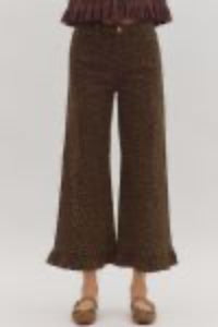 LEOPARD RUFFLE JEANS