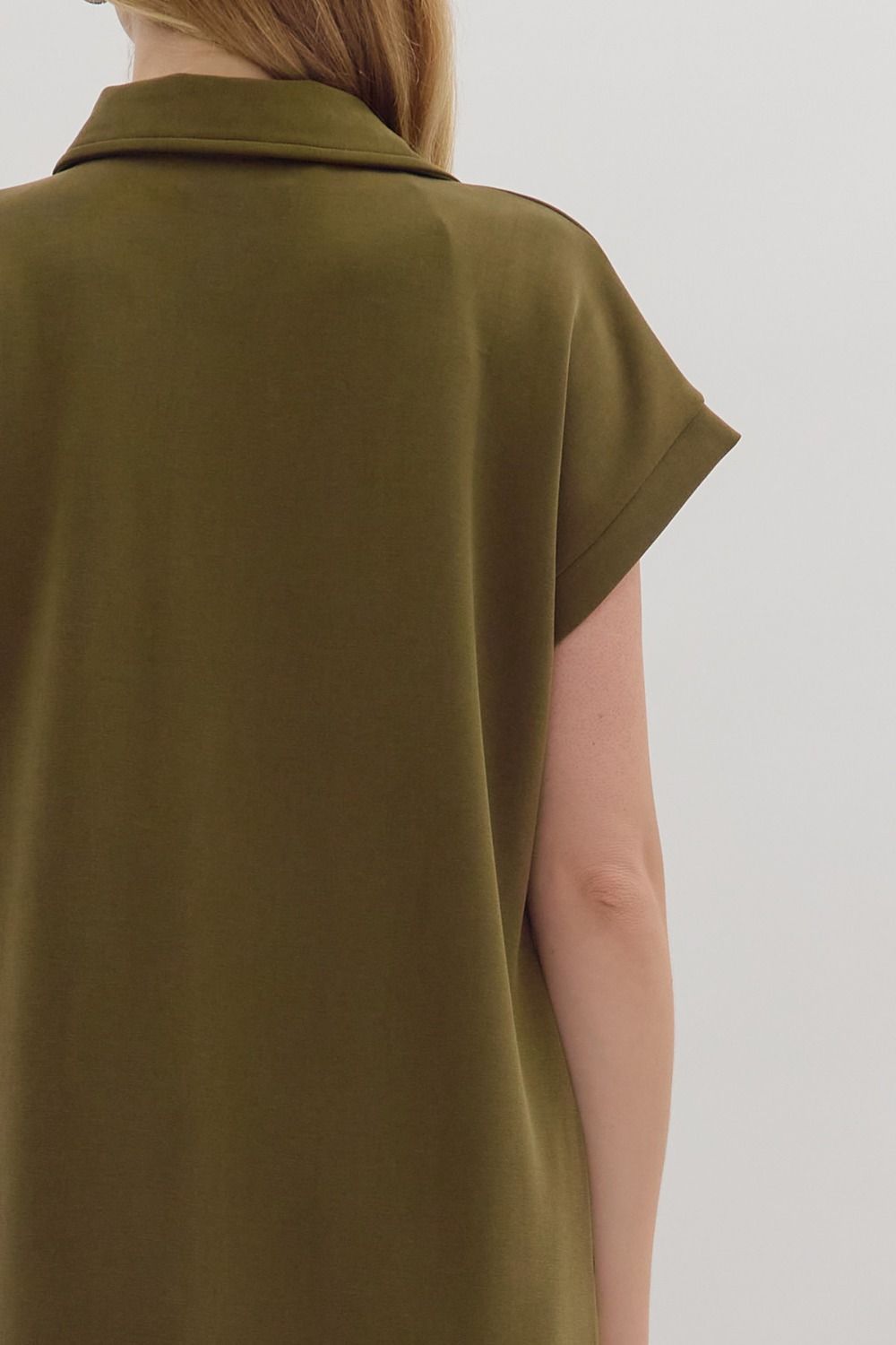 CAPTIVE AUDIENCE DRESS - OLIVE