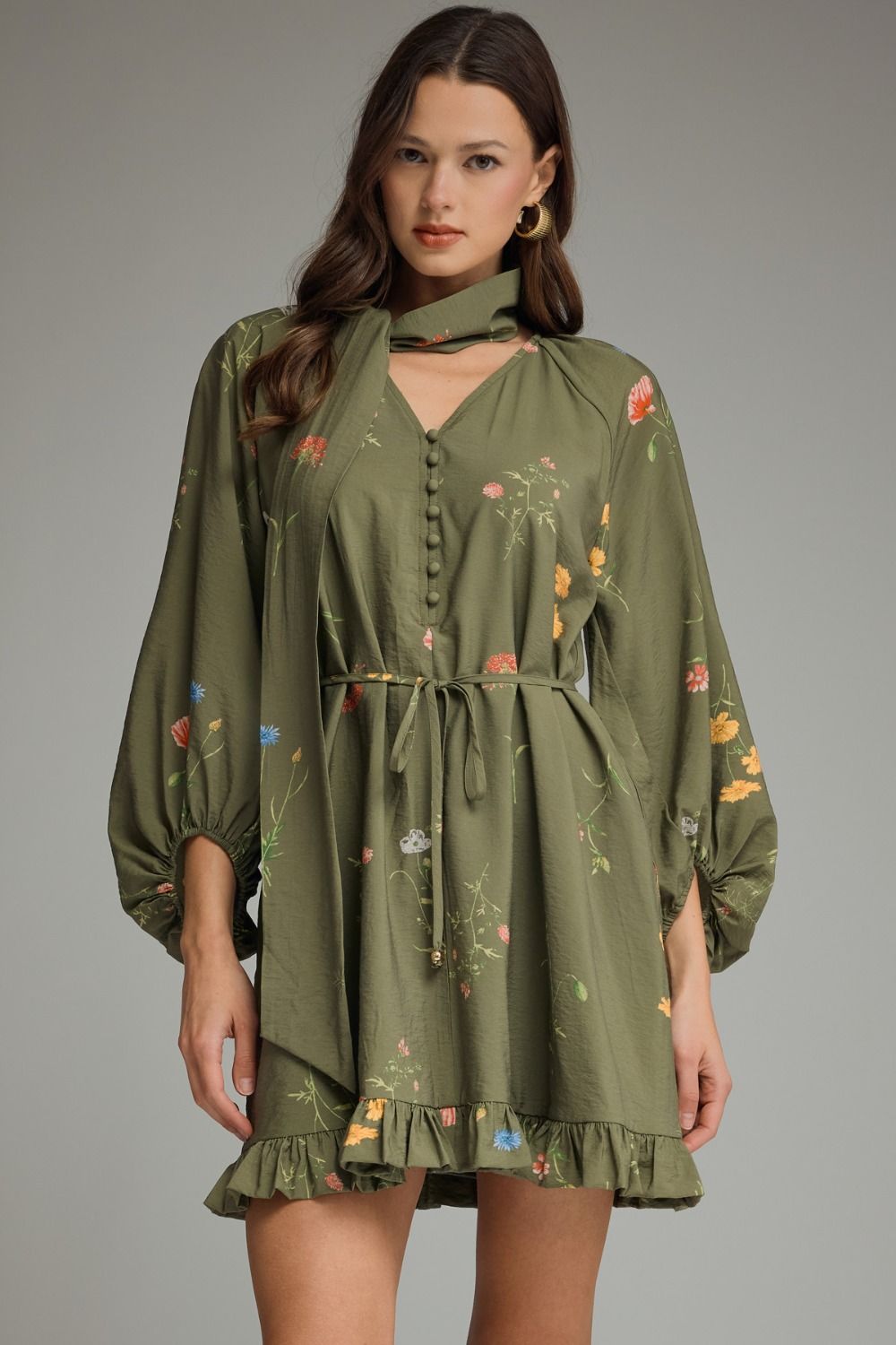 FALLING FOR YOU DRESS - OLIVE