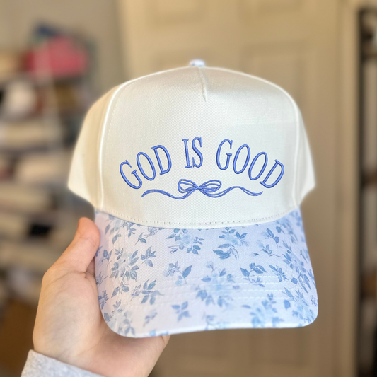 GOD IS GOOD BOW TRUCKER HAT