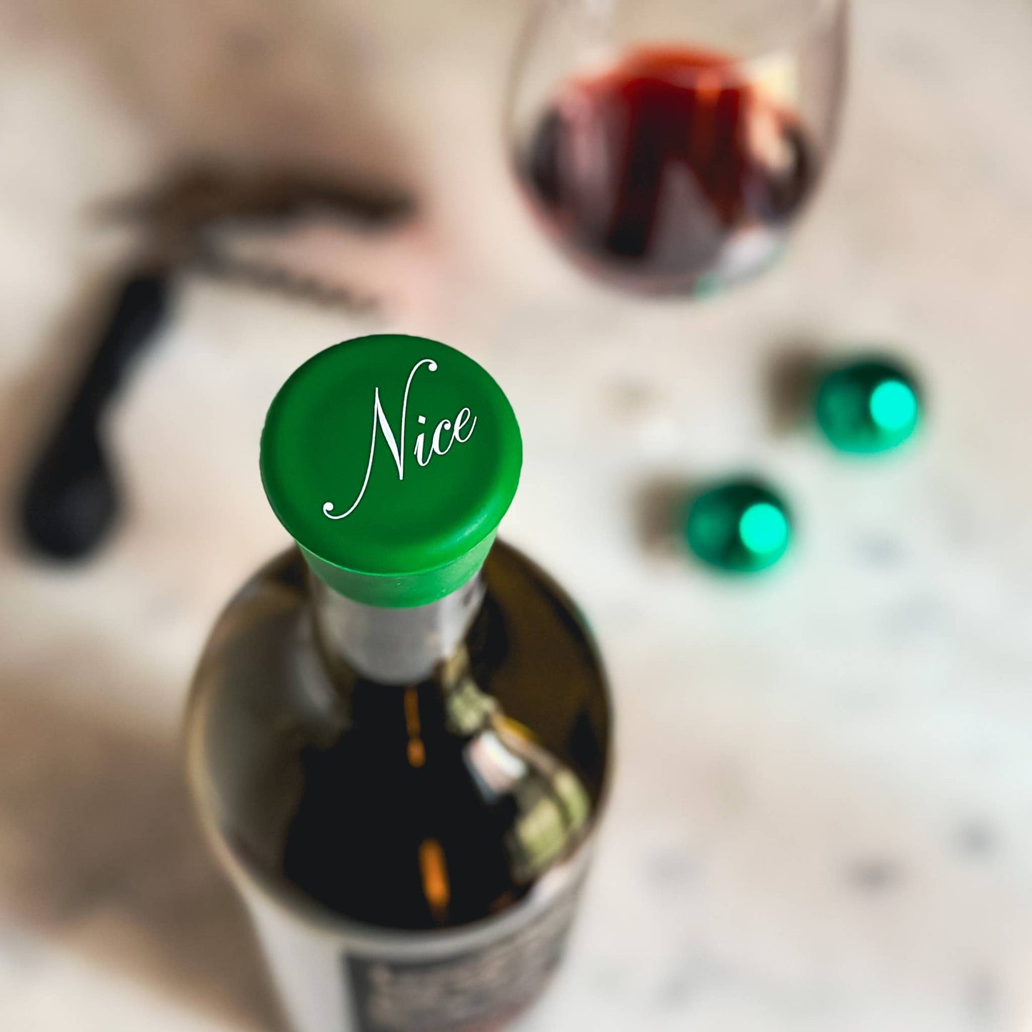 CHRISTMAS WINE BOTTLE CAP STOPPERS