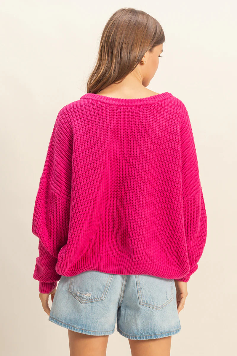 GRACIE SWEATER - ROSE