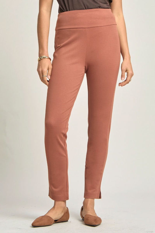 MAGIC HIGH WAISTED SKINNY PANTS - CARAMEL