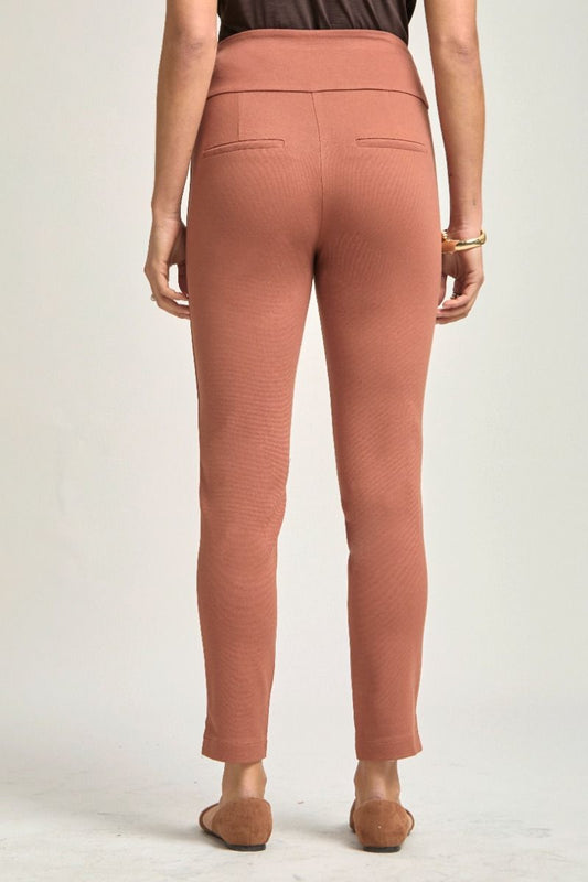 MAGIC HIGH WAISTED SKINNY PANTS - CARAMEL