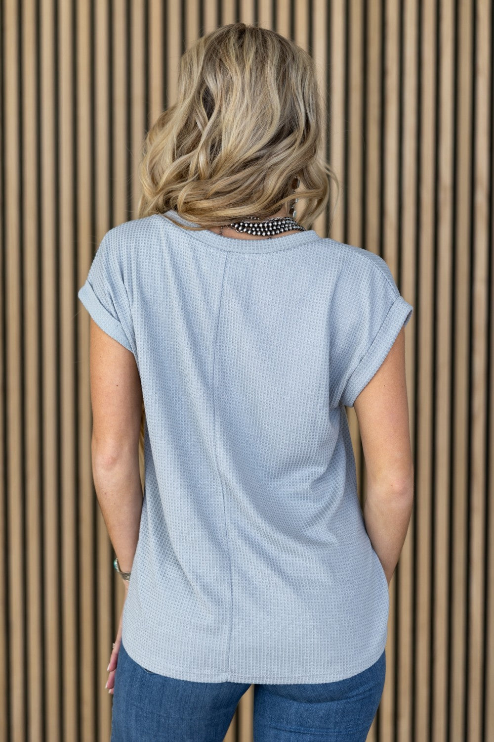 JUST ME TOP -  PEARL GREY