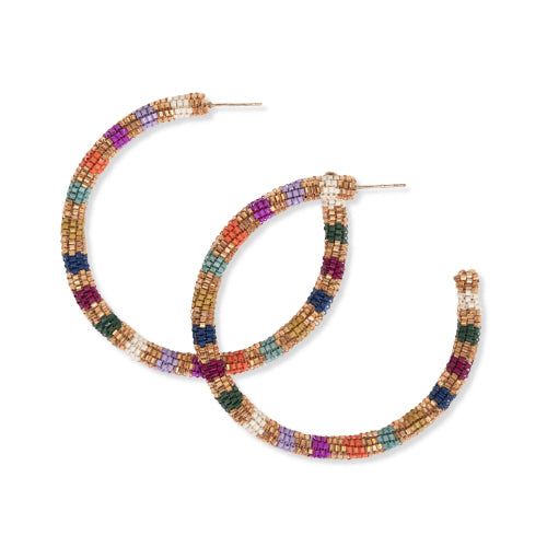 RAQUEL STRIPED HOOPS - MUTED