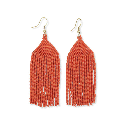 MICHELE SOLID FRINGE - CORAL