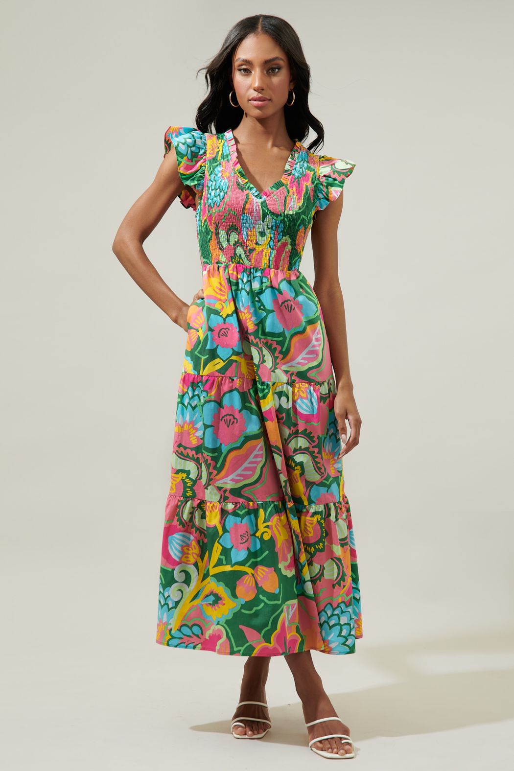 LANAI SUNFIRE MIDI DRESS