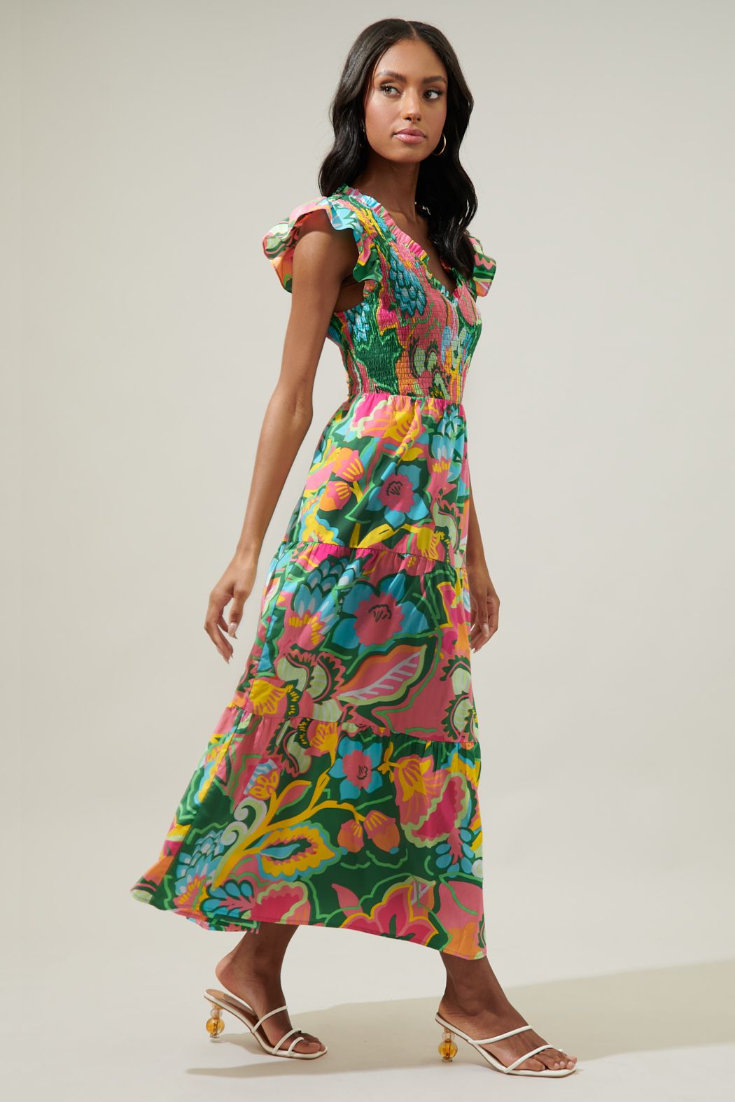 LANAI SUNFIRE MIDI DRESS