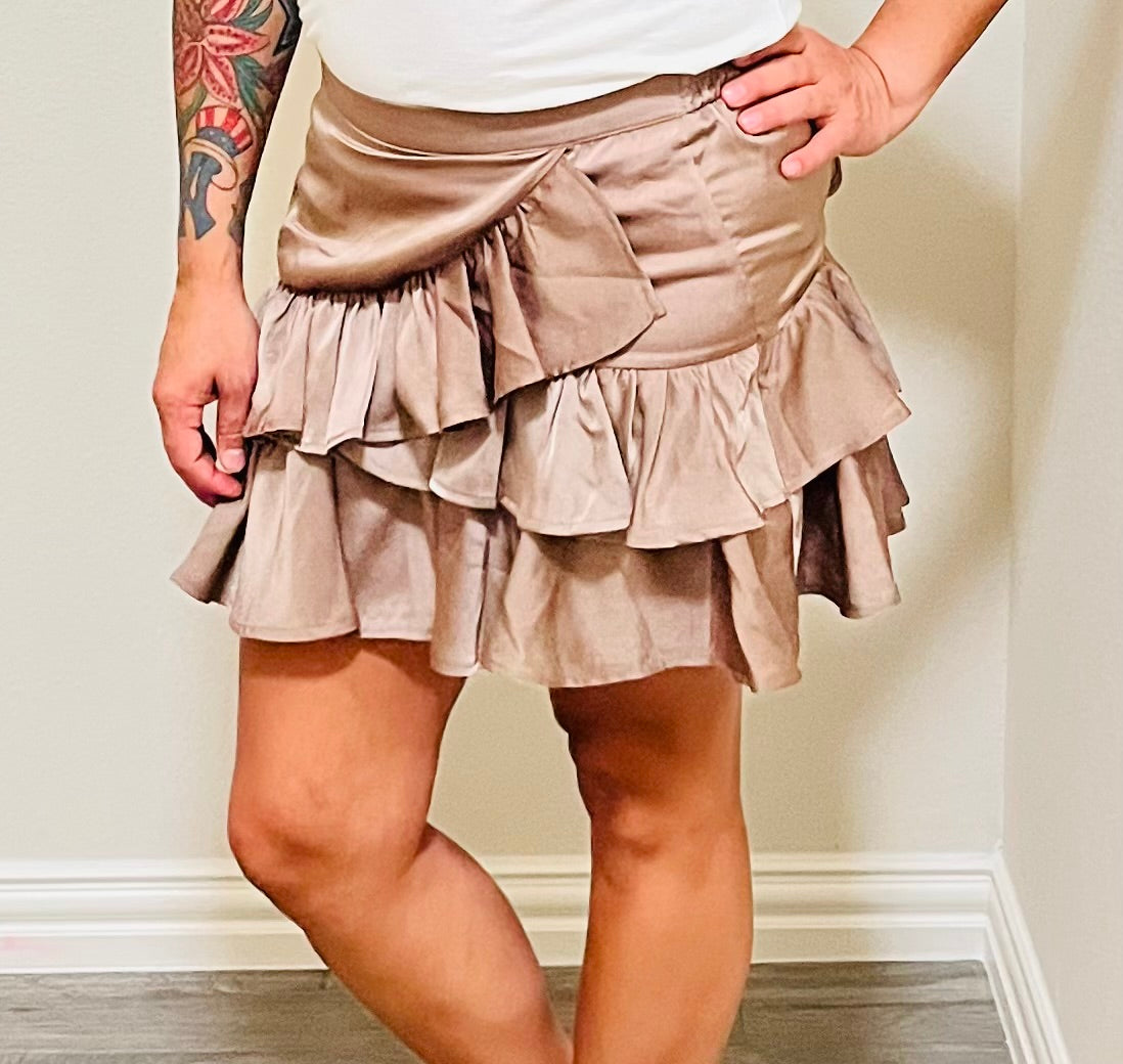 FANCIFUL SKIRT - MOCHA