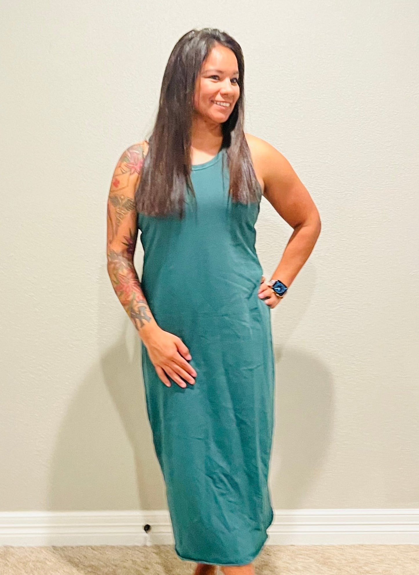 FUN DAY TANK MIDI DRESS