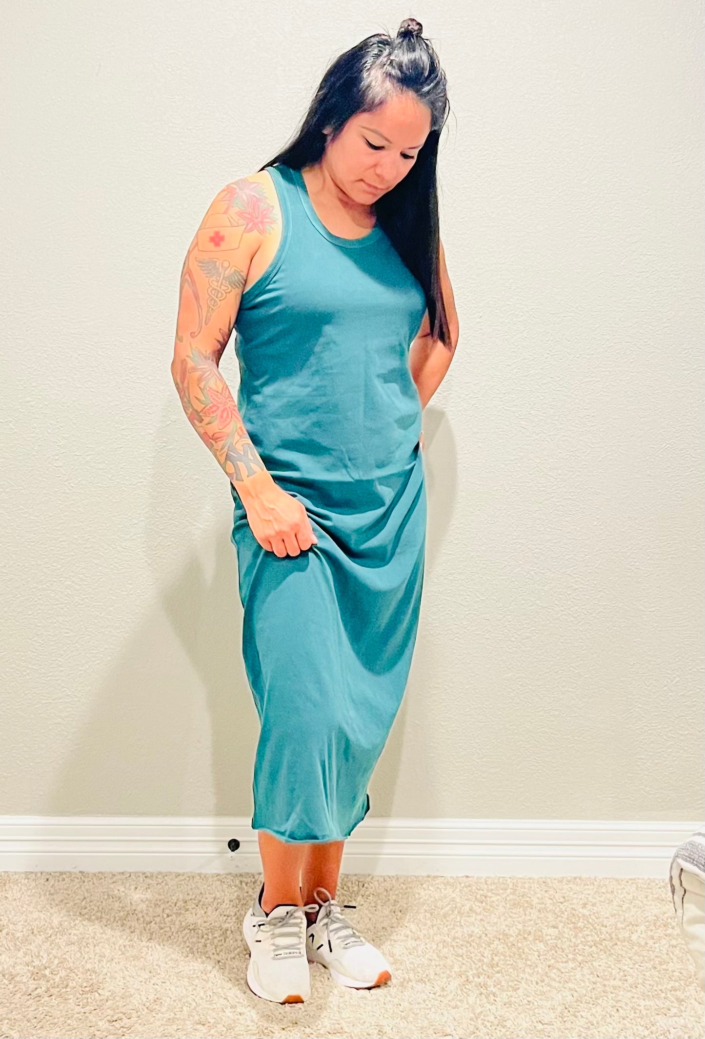 FUN DAY TANK MIDI DRESS