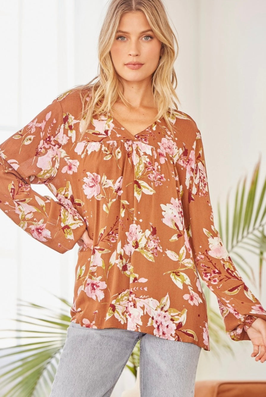 RUST AND ROSES TOP