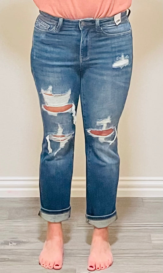 JUDY BLUE CROPPED JEANS