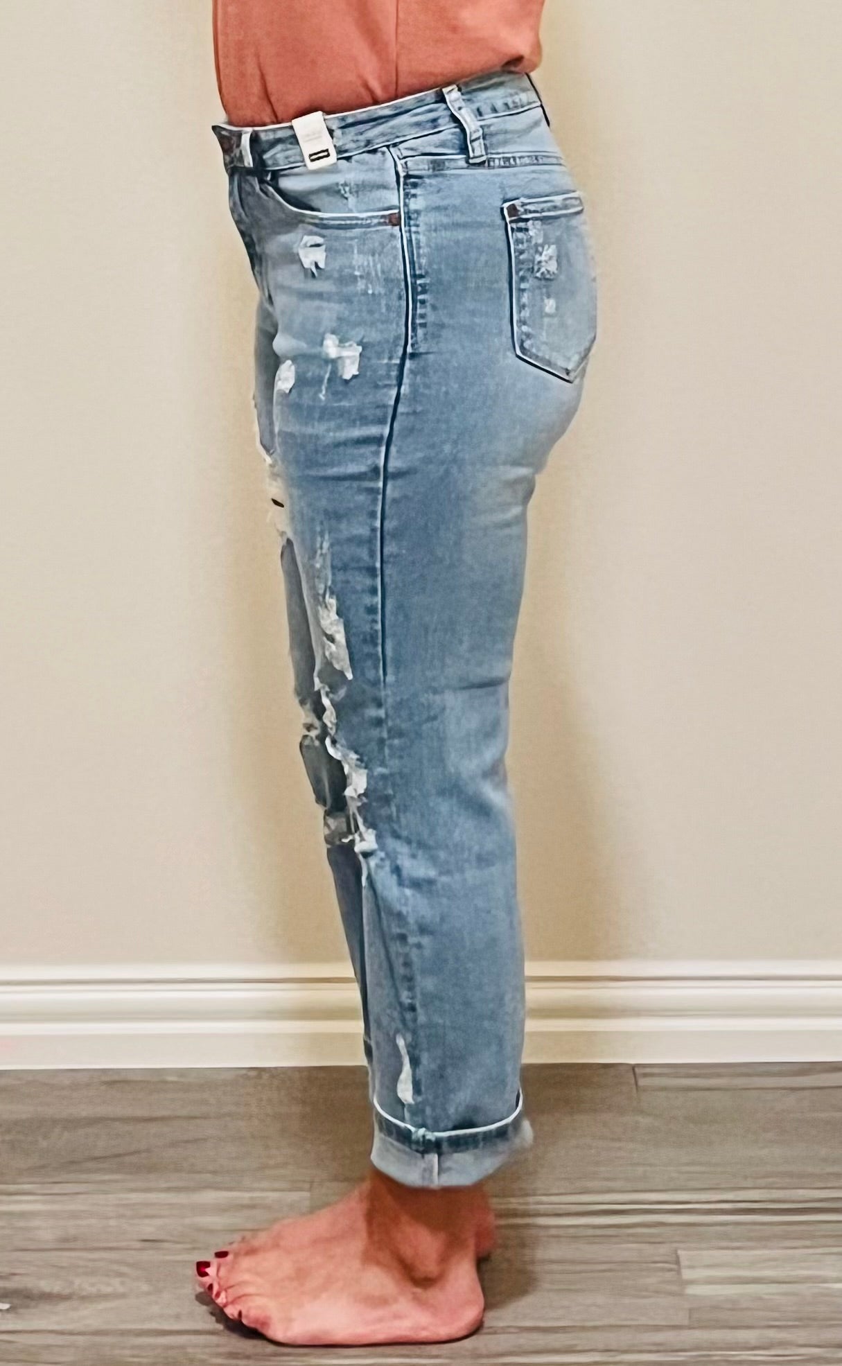 JUDY BLUE DESTROYED BOYFRIEND JEANS