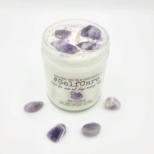 SELF CARE AMETHYST CRYSTAL SOY CANDLE