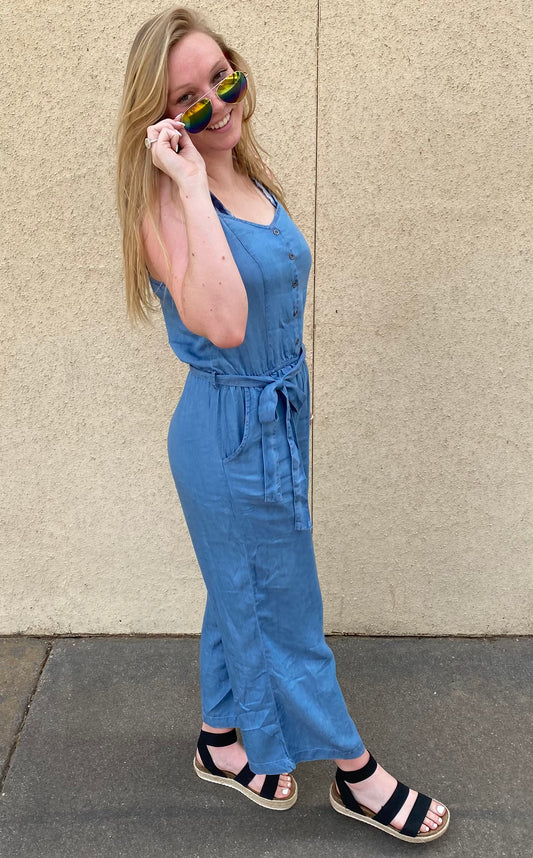 HUNTER DENIM OVERALL ROMPER