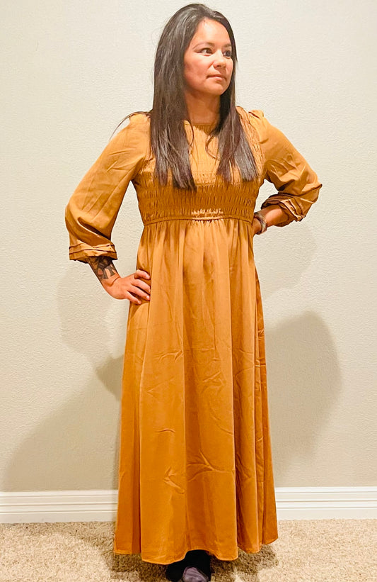 GWENDOLYN MAXI DRESS - LATTE