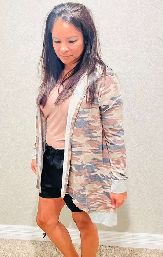 CAMO CARDIGAN