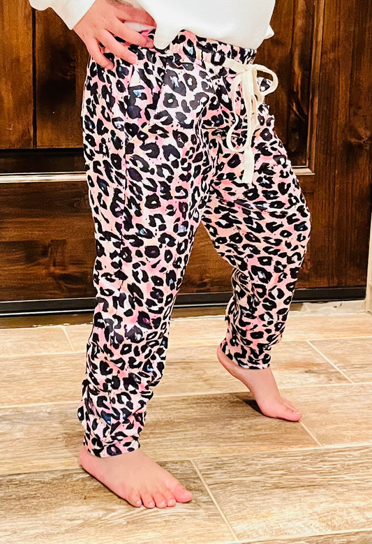 PINK CHEETAH JOGGERS