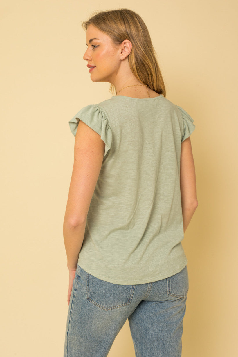 CASUAL DAYS TOP - SAGE